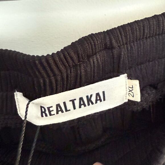 RealTakai Women’s 2XL Black Pleated Pants New Minimalist - Picture 2 of 4